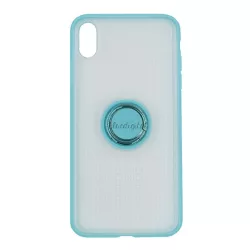   HUSĂ! - Protector de telefon din silicon BASEUS (funcție suport de masă, inel suport telefon, placă metalică încorporată) ALBASTRU Apple iPhone XR 6.1
