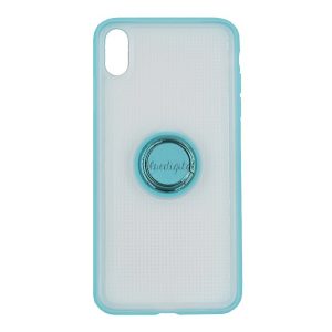 Protector de telefon din silicon BASEUS (funcție suport de masă, inel suport telefon, placă metalică încorporată) ALBASTRU Apple iPhone XR 6.1