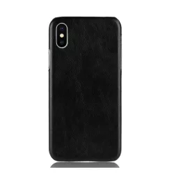   HUSĂ! - Protectie din plastic pentru telefon (efect piele) NEGRU Apple iPhone XR 6.1