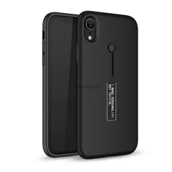   HUSĂ! - Protector de telefon din plastic (cauciucat, silicon slip-on) NEGRU Apple iPhone XR 6.1