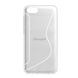   HUSĂ! - Protectie de telefon din silicon (S-line, model carbon) TRANSPARENT Huawei Y5 2018 (Y5 Prime 2018), Honor 7S