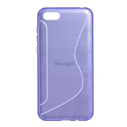   HUSĂ! - Protectie din silicon pentru telefon (S-line, model carbon) PURPLE Huawei Y5 2018 (Y5 Prime 2018), Honor 7S