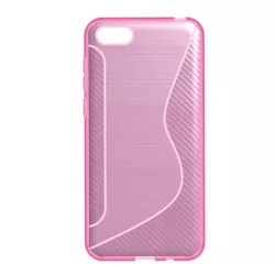   HUSĂ! - Protectie de telefon din silicon (S-line, model carbon) ROZ Huawei Y5 2018 (Y5 Prime 2018), Honor 7S