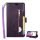 Husă în picioare, efect piele (FLIP, deschidere laterală, funcție de suport pentru birou, portofel cu fermoar, curea de mână) PURPLE Apple iPhone XR 6.1 Husă în picioare, efect piele (FLIP, deschidere laterală, funcție de suport pentru birou, portofel cu fermoar, curea de mână) PURPLE Apple iPhone XR 6.1