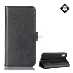   HUSĂ! - Carcasa in picioare, piele naturala (FLIP, deschidere laterala, functie suport pentru masa) NEGRU Apple iPhone XS Max 6.5