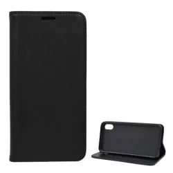   HUSĂ! - Husă stativă, efect piele (FLIP, deschidere laterală, desktop) negru Apple iPhone XS Max 6.5