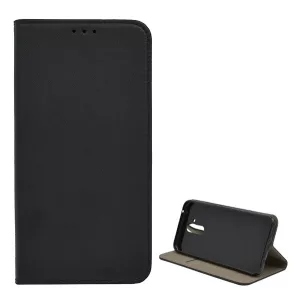 HUSĂ! - Husă stativă cu efect de piele (FLIP, deschidere laterală, funcție de suport pentru birou) negru Huawei Mate 20 Lite