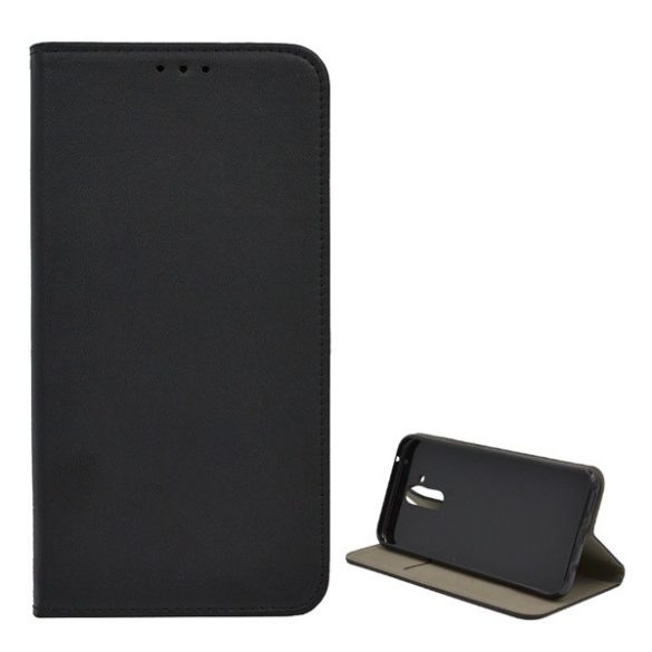 HUSĂ! - Husă stativă cu efect de piele (FLIP, deschidere laterală, funcție de suport pentru birou) negru Huawei Mate 20 Lite