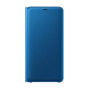 Husă SAMSUNG (active FLIP, deschidere laterală, suport card de credit, model textil) albastruSamsung Galaxy A7 (2018) SM-A750F