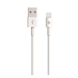 Cablu de date DEVIA SMART (USB - fulger, 200cm) ALB