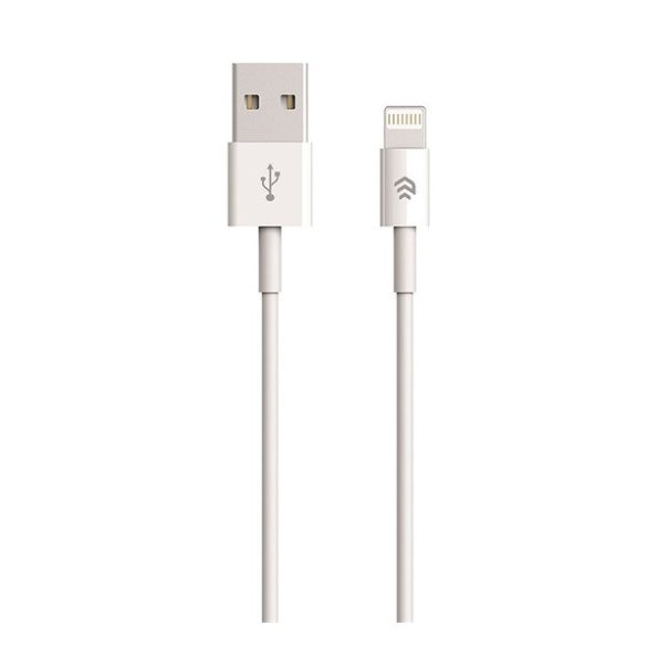 Cablu de date DEVIA SMART (USB - fulger, 200cm) ALB