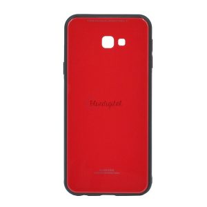 Protecție din plastic pentru telefon (rezistență medie la impact, spate din sticlă) ROȘU Samsung Galaxy J4 Plus (SM-J415F)