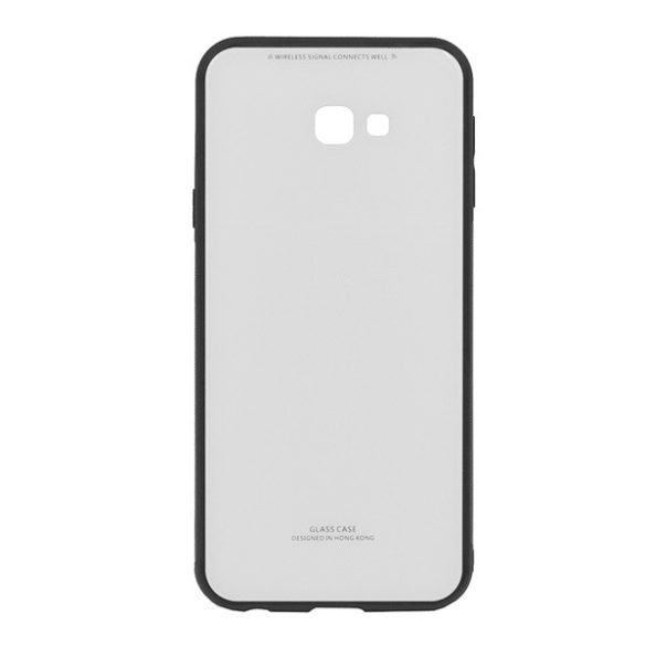 Protecție din plastic pentru telefon (rezistență medie la impact, spate din sticlă) ALB Samsung Galaxy J4 Plus (SM-J415F)