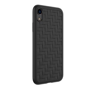 Protector de telefon din silicon HOCO TRACERY (model impletit) NEGRU Apple iPhone XR 6.1