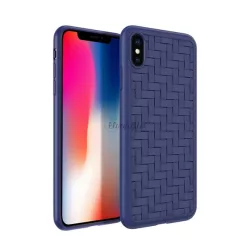   HUSĂ! - Protector de telefon din silicon HOCO TRACERY (model impletit) ALBASTRU Apple iPhone XS Max 6.5