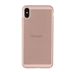   HUSĂ! - Protector de telefon din plastic (cauciucat, model perforat) GOLD Apple iPhone XS Max 6.5