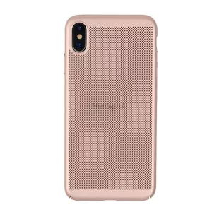 HUSĂ! - Protector de telefon din plastic (cauciucat, model perforat) GOLD Apple iPhone XS Max 6.5