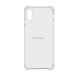 HUSĂ! - Protector de telefon din plastic ROAR JELLY ARMOR (cadru din silicon, rezistenta medie la impact, colt cu perna de aer) TRANSPARENT Apple iPhone XS Max 6.5