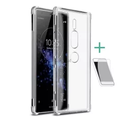  HUSĂ! - Protector de telefon din silicon IMAK (rezistenta la impact mediu, colt cu perna de aer + folie protector ecran) TRANSPARENT Sony Xperia XZ2 Premium (H8166)