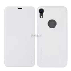   HUSĂ! - Protector de telefon din plastic NILLKIN SPARKLE (Flip cu efect de piele, deschidere laterala, decupaj logo) ALB Apple iPhone XR 6.1