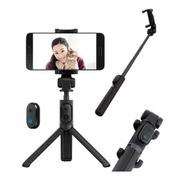   XIAOMI selfie stick (universal, telecomandă bluetooth, mini trepied, 56-89mm) NEGRU