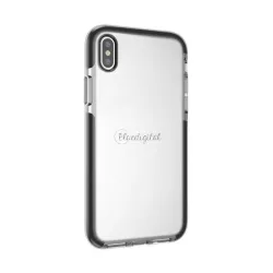   HUSĂ! - Protector de telefon din silicon 4-OK (rezistent mediu la impact, cadru cu perne de aer) NEGRU Apple iPhone XS Max 6.5