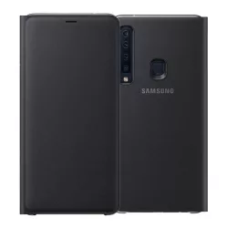   HUSĂ! - Husă SAMSUNG în picioare (FLIP activ, deschidere laterală, suport card bancar) NEGRU Samsung Galaxy A9 (2018) SM-A920