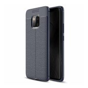   Husă silicon pentru telefon (rezistent la impact mediu, efect de piele, model de cusături) CUTTING albastruHuawei Mate 20 Pro