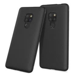   HUSĂ! - Husă silicon pentru telefon (rezistent la impact mediu, model cu dungi) negru Huawei Mate 20