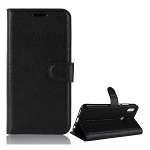 HUSĂ! - Husă stativă cu efect de piele (FLIP, deschidere laterală, desktop, premium) negru Honor 8X (Huawei View 10 Lite)