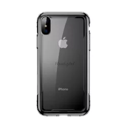   HUSĂ! - Protector de telefon din plastic BASEUS (cadru din silicon, rezistent la impact mediu, cadru pernă de aer) NEGRU Apple iPhone XS Max 6.5