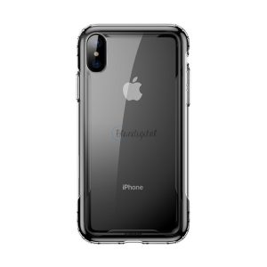 Protector de telefon din plastic BASEUS (cadru din silicon, rezistent la impact mediu, cadru pernă de aer) NEGRU Apple iPhone XS Max 6.5