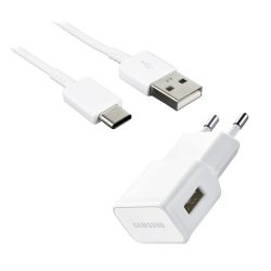   Încărcător de rețea SAMSUNG priză USB (8W + cablu Type-C) ALB