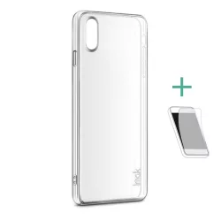   HUSĂ! - Protector de telefon din plastic IMAK (rezistenta la impact mediu + folie protector ecran) TRANSPARENT Apple iPhone XS Max 6.5