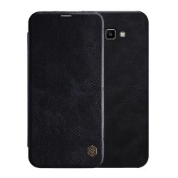   HUSĂ! - Husa NILLKIN QIN in picioare, efect piele (FLIP, deschidere laterala, suport card bancar) NEGRU Samsung Galaxy J4 Plus (SM-J415F)