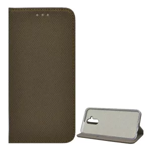 HUSĂ! - Carcasa in picioare, efect piele (FLIP, deschidere laterala, functie suport de masa, model romb) MARO AURII Huawei Mate 20 Lite
