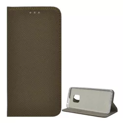   HUSĂ! - Husă stativă, efect piele (FLIP, deschidere laterală, suport desktop, model diamant) GOLDEN Huawei Mate 20 Pro