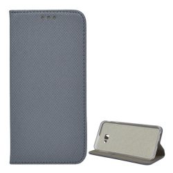   HUSĂ! - Husă stativă, efect piele (FLIP, deschidere laterală, desktop, model diamant) GREY Samsung Galaxy J4 Plus (SM-J415F)