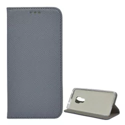   HUSĂ! - Husă în picioare, efect piele (FLIP, deschidere laterală, funcție suport pentru masă, model romb) GRI Huawei Mate 20