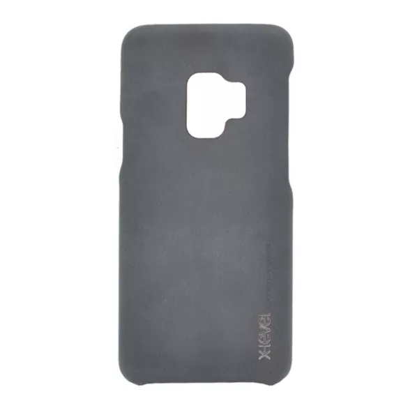 HUSĂ! - X-LEVEL plastic protecțiede telefon (piele efect Husă spate) negru Samsung Galaxy S9 (SM-G960)
