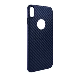   HUSĂ! - Protectie de telefon din silicon HOCO DELICATE SHADOW (model carbon, decupaj logo) ALBASTRU INCHIS Apple iPhone XS Max 6.5