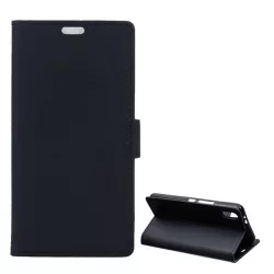   HUSĂ! - Husă stativă, efect piele (FLIP, deschidere laterală, desktop, premium) negru Doogee X55