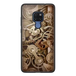   HUSĂ! - Cadru din silicon de protecție pentru telefon NILLKIN GEAR (BUMPER, rezistență medie la impact, spate din sticlă călită, model roată) MARO Huawei Mate 20