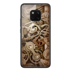   HUSĂ! - Cadru din silicon de protecție pentru telefon NILLKIN GEAR (BUMPER, rezistență medie la impact, spate din sticlă călită, model roată) MARO Huawei Mate 20 Pro