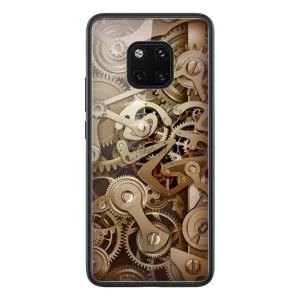 HUSĂ! - Cadru din silicon de protecție pentru telefon NILLKIN GEAR (BUMPER, rezistență medie la impact, spate din sticlă călită, model roată) MARO Huawei Mate 20 Pro