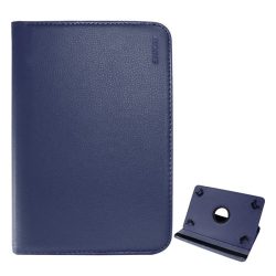   Husă ENKAY în picioare, efect piele (universal, FLIP, suport de masă, 360°, dimensiune 7") ALBASTRU ÎNCHIS