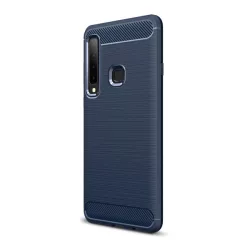   HUSĂ! - protecțiede telefon din silicon (rezistent la impact mediu, călcâi cu pernă de aer, periat, model de carbon) CUSHION BACK Samsung Galaxy A9 (2018) SM-A920