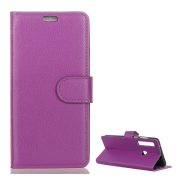   Husă stativă, efect piele (FLIP, deschidere laterală, desktop, premium) LILA Samsung Galaxy A9 (2018) SM-A920