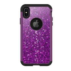   HUSĂ! - Defender plastic protecțiede telefon (silicon interior, rezistent la impact mediu, paiete, decupaj logo) LILA Apple iPhone XS Max 6.5