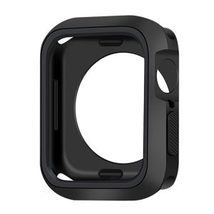 Cadru din silicon (rezistent la șocuri) NEGRU Apple Watch Series 4 44mm, Apple Watch Series 5 44mm, Apple Watch Series 6 44mm, Apple Watch Series SE 44mm